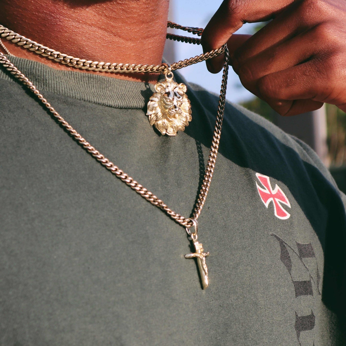 2 Chains + 2 Pendants - Yellow Gold